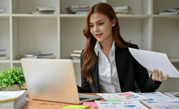 A translator working on certified translation services in New York for fast and reliable document translations.