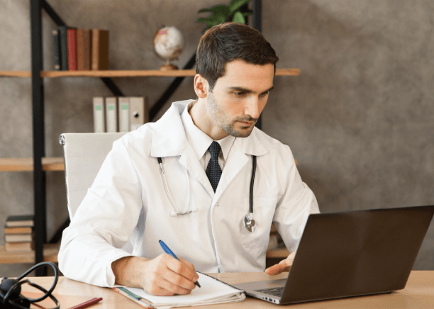 Doctor using healthcare industry document translation services in New York to meet USCIS health related immigration needs.